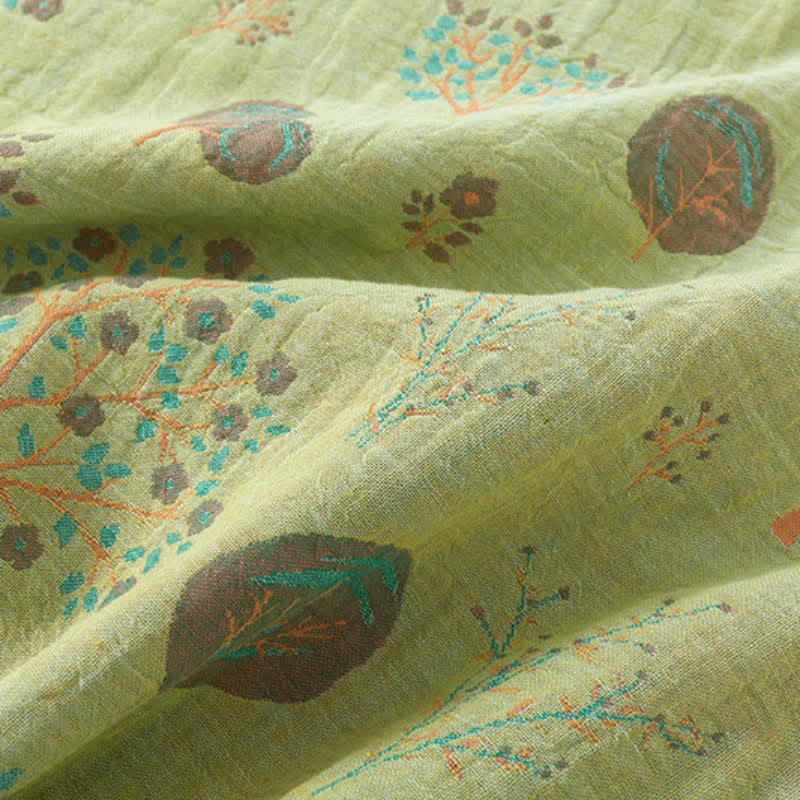 Leaf Tree Jacquard Cotton Loungewear Set - image 13