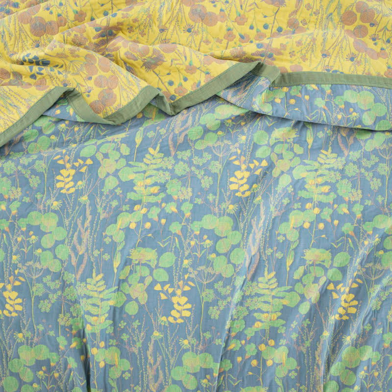 Pastoral Three Layers Cotton Gauze Elegant Quilt - image 4