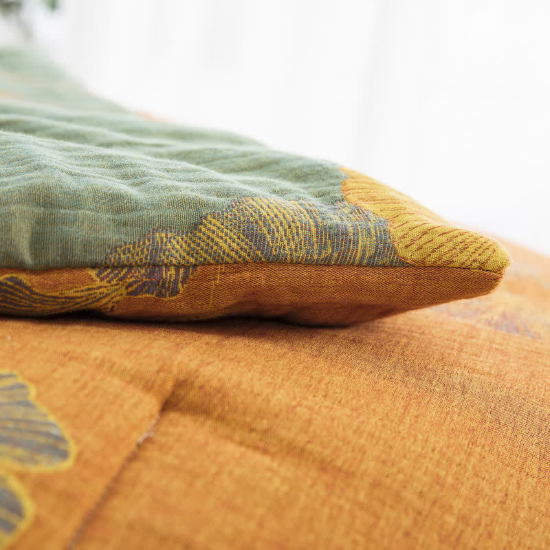 Rustic Ginkgo Leaf Cotton Gauze Bedding - image 25