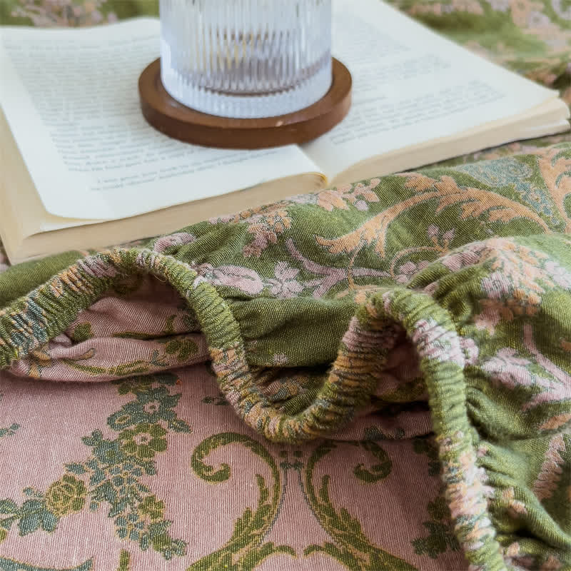 Vintage Elegant Cotton Gauze Fitted Sheet - image 11