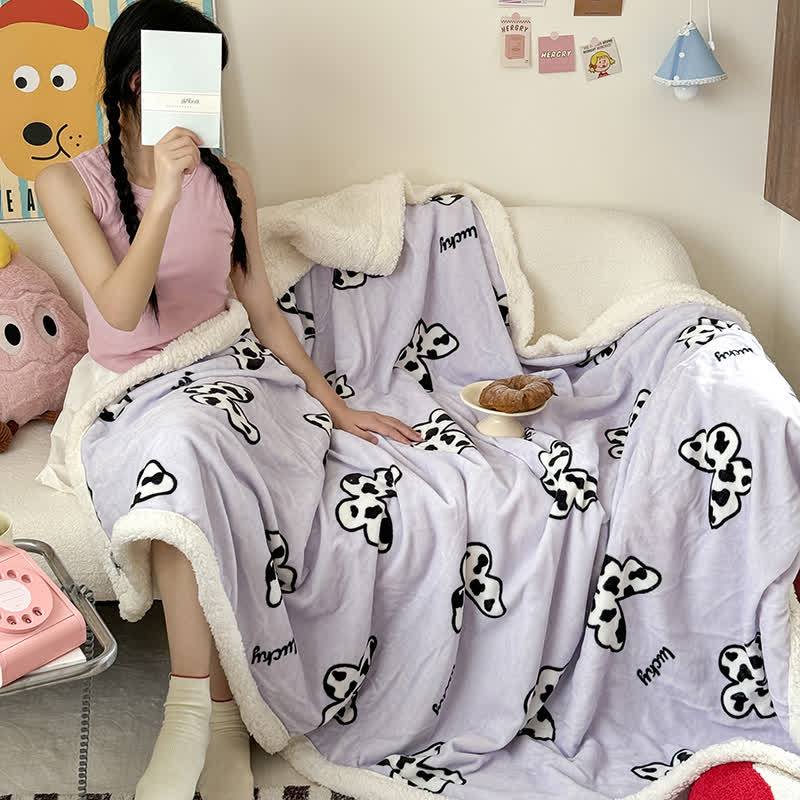 Cute Butterfly Sherpa Duvet Cover Blanket - image 5