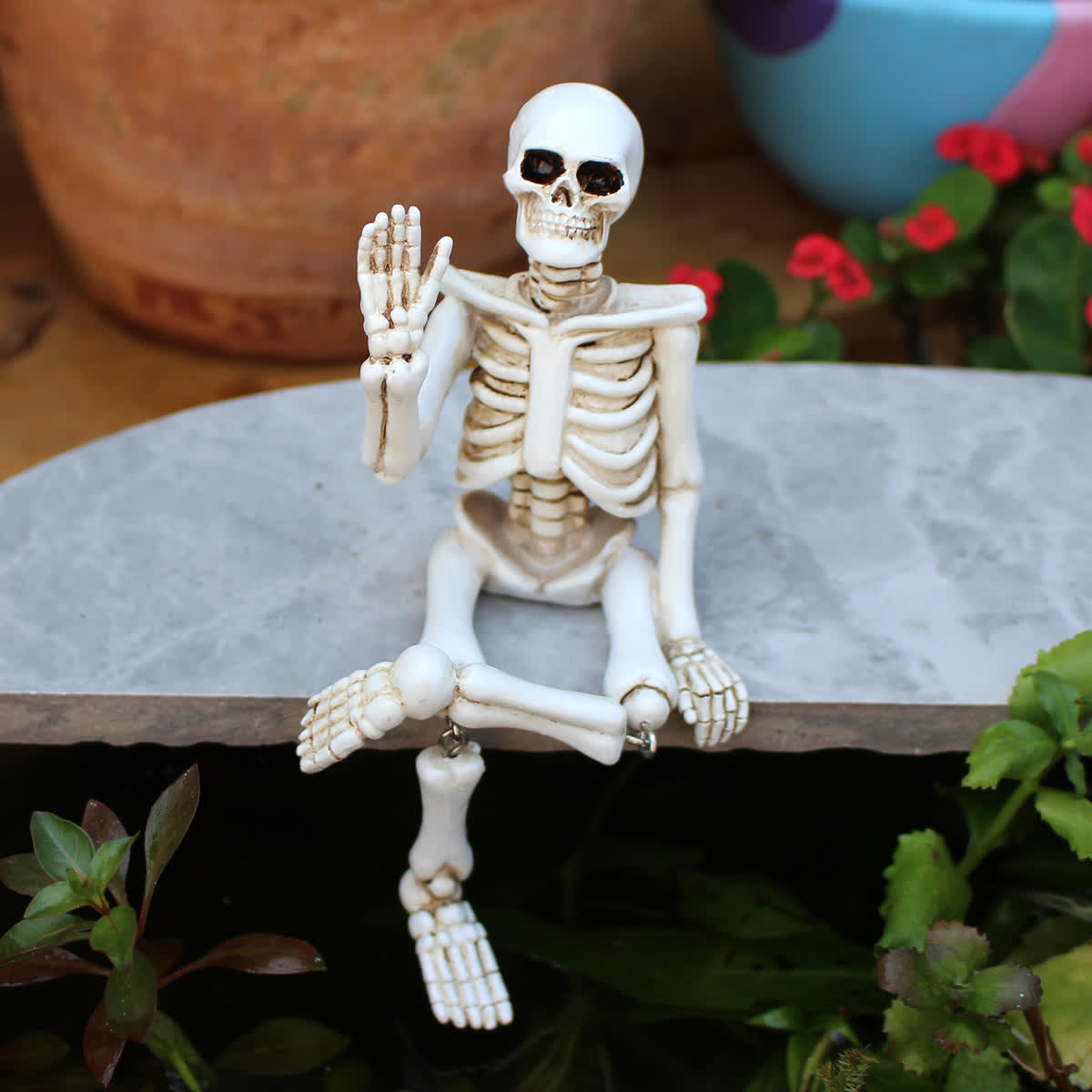 Halloween Resin Waving Hand Skeleton Ornament - image 5
