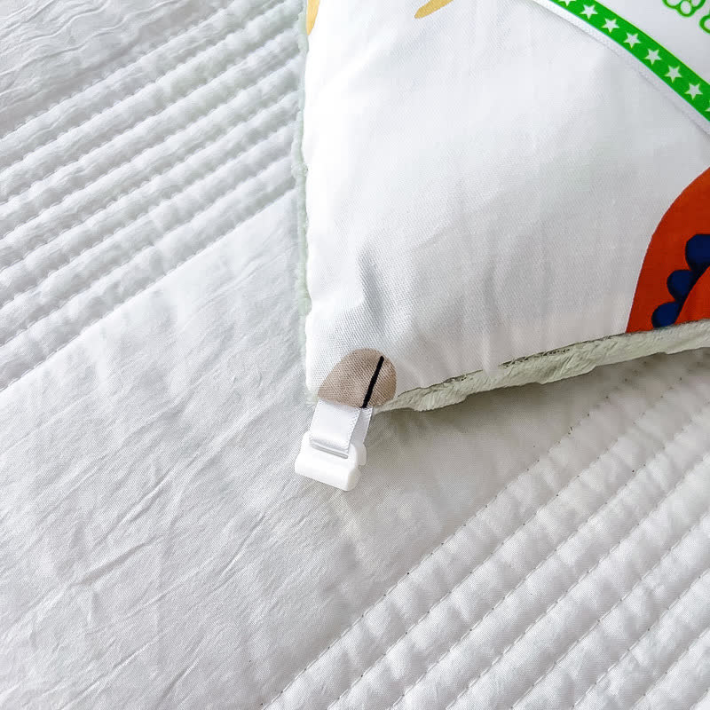 Cotton Dinosaur World Toddler Quilt - image 5