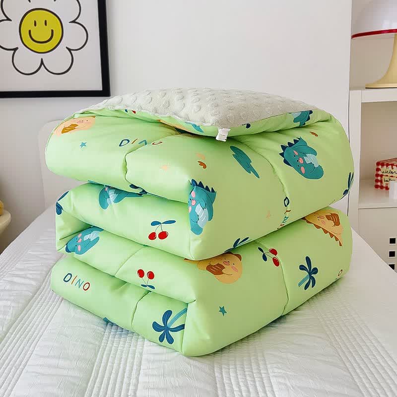 Cotton Cute Dinosaur Winter Toddler Quilt - image 3