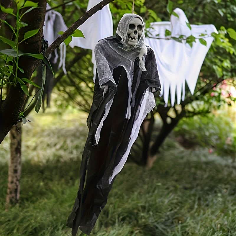 Halloween Skull Mesh Hanging Ornament - image 6