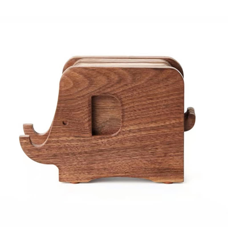 Elephant Wooden Phone Holder Coaster - image 8