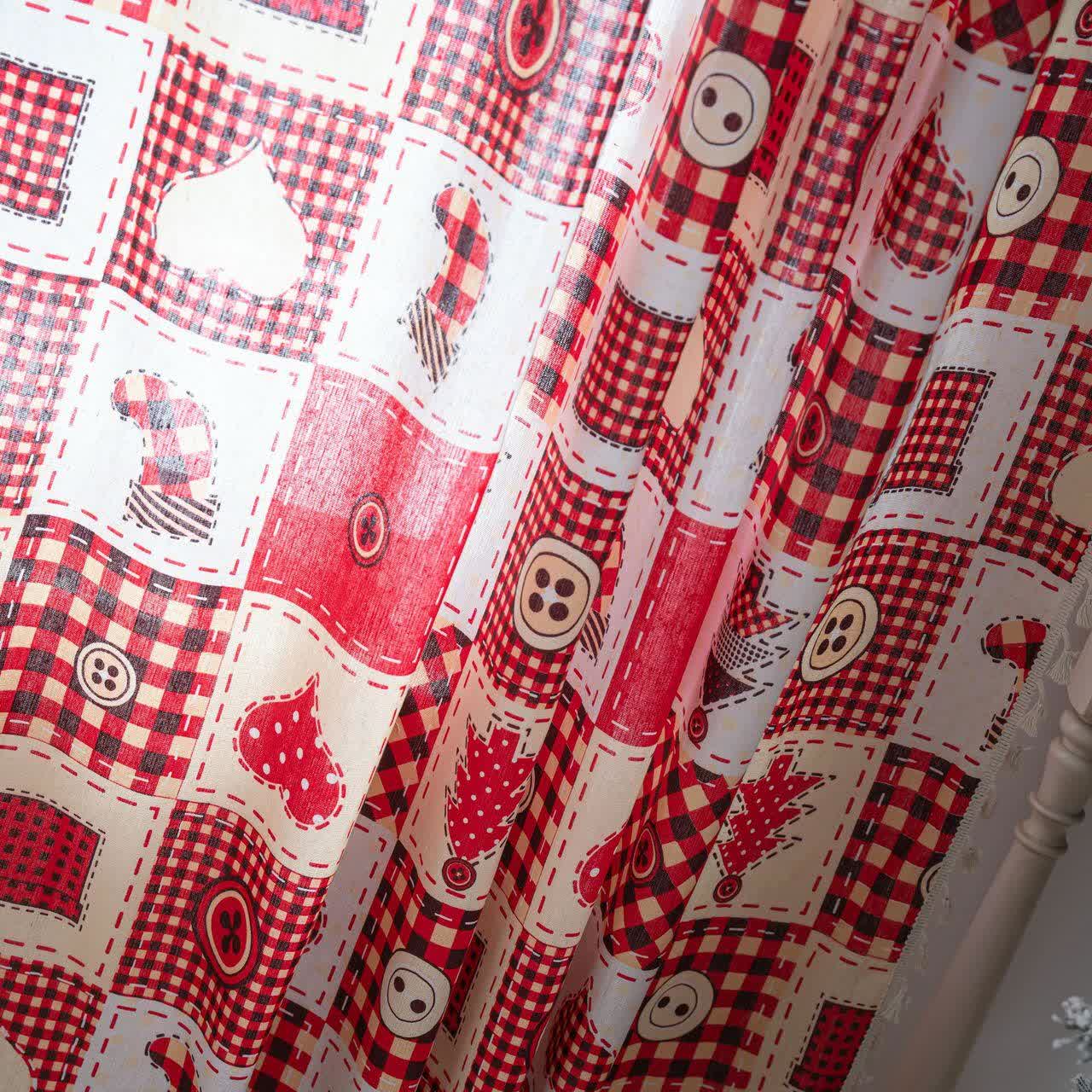 Christmas Festive Cotton Semi-shading Curtain - image 6