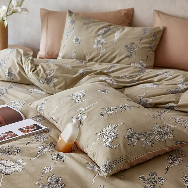 Brushed Cotton Soft Floral Bedding Set (4PCS) - image 3