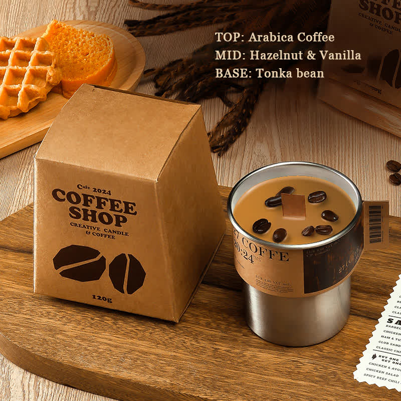 Coffee Scented Candle Gift Home Decor - image 7