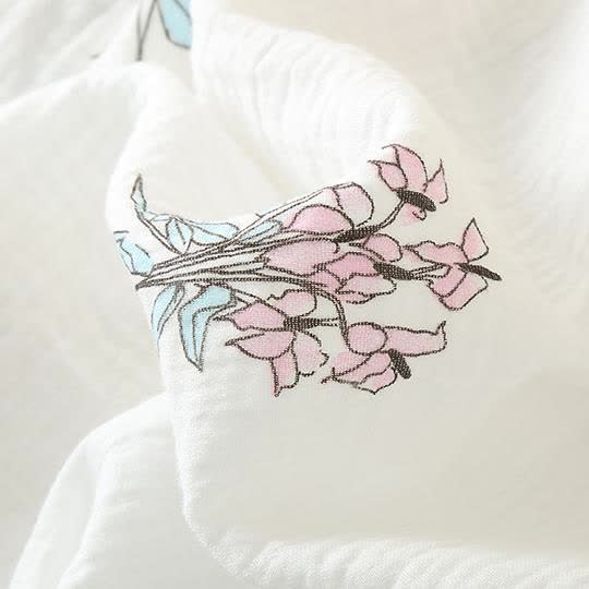 Floral Lily Kimono Cotton Gauze Pajama Set - image 4