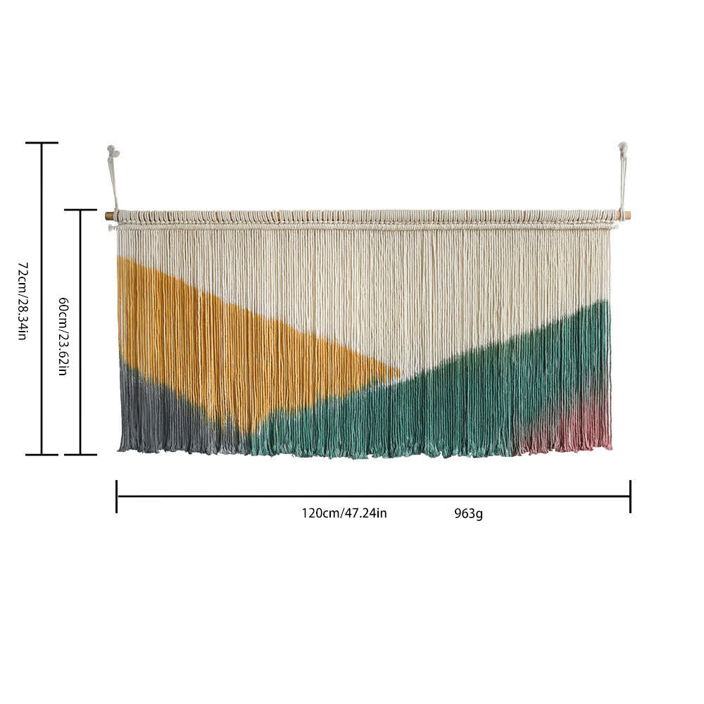 Hand-woven Bohemian Tassel Wall Tapestry - 47.24"W x 23.62"L - image 5