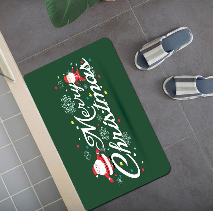 Merry Christmas Shower Curtain Mat Set - image 4