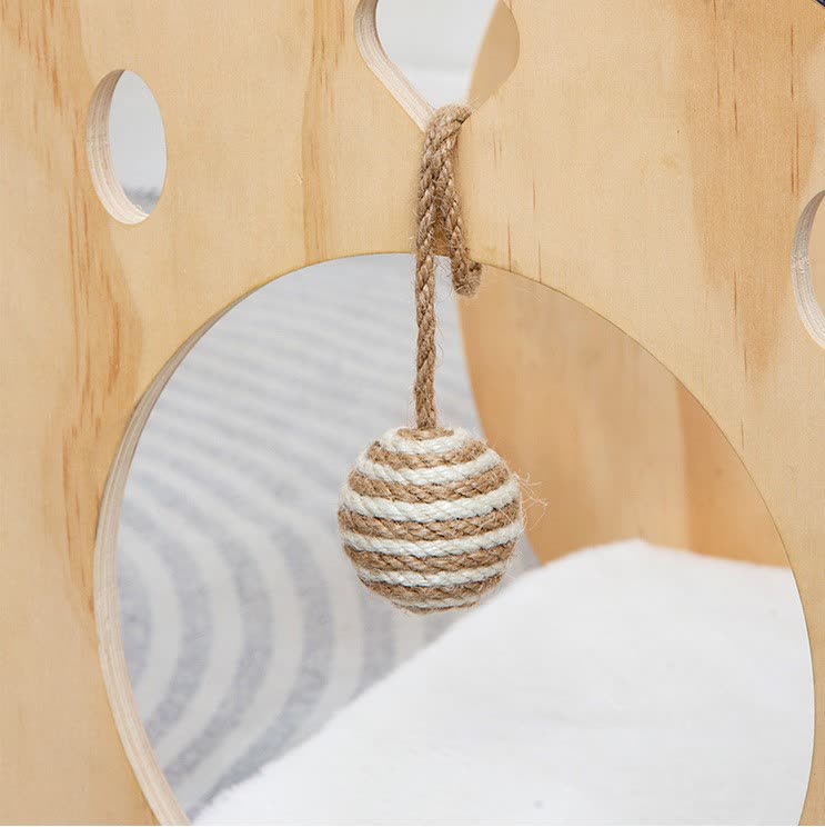 Wooden Space Capsule Cat House - image 6