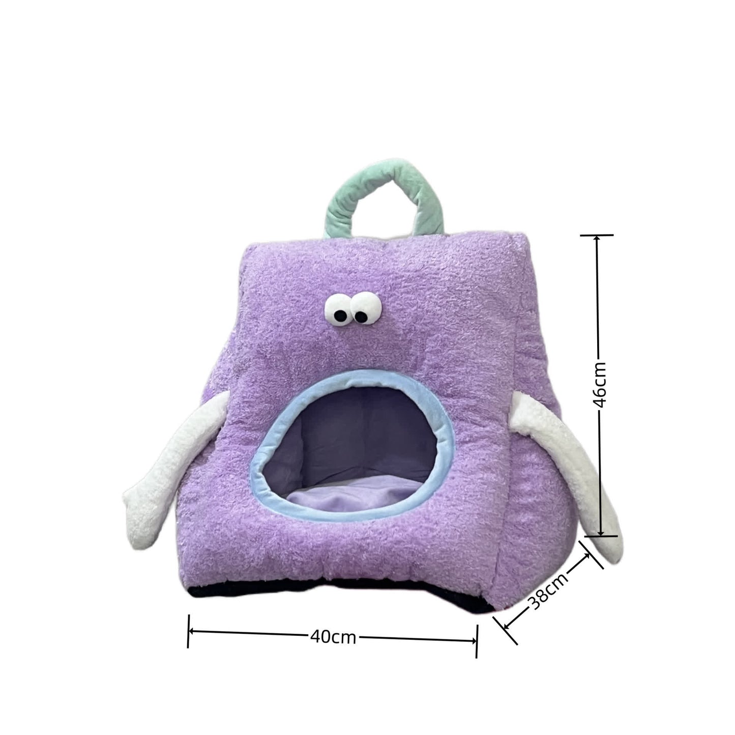 Removable Washable Semi-Closed Cat Bed - Purple - image 7