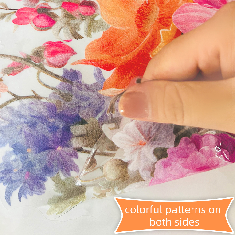 Floral Butterfly Transparent Static Window Cling - image 3