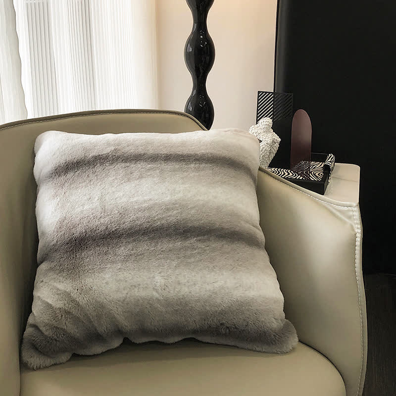 Gradient Striped Luxurious Throw Blanket - Gray - 1pc Pillowcase : 19" x 19" - image 21