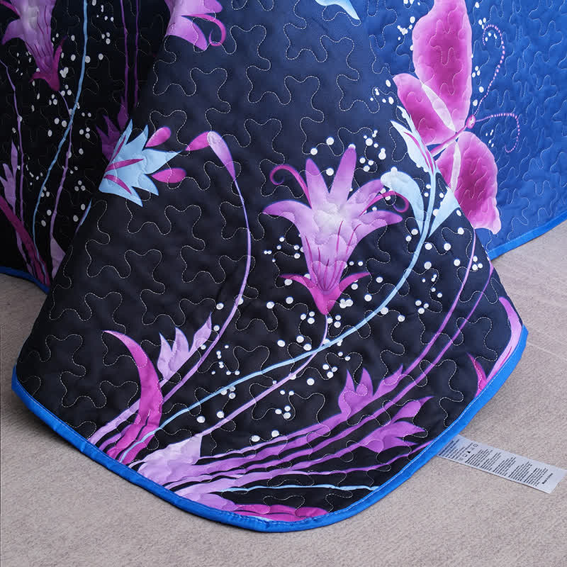 Quilted Pastoral Butterfly Bedding Set(3PCS) - image 8