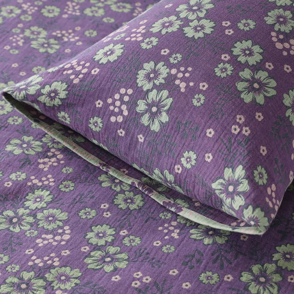 Cotton Gauze Blomming Floral Breathable Pillowcases(2PCS) - image 2