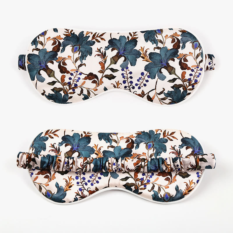 Silk Bouquet Pattern Sleeping Eye Mask - D - 9.44" x 4.33" - 1PC - image 12