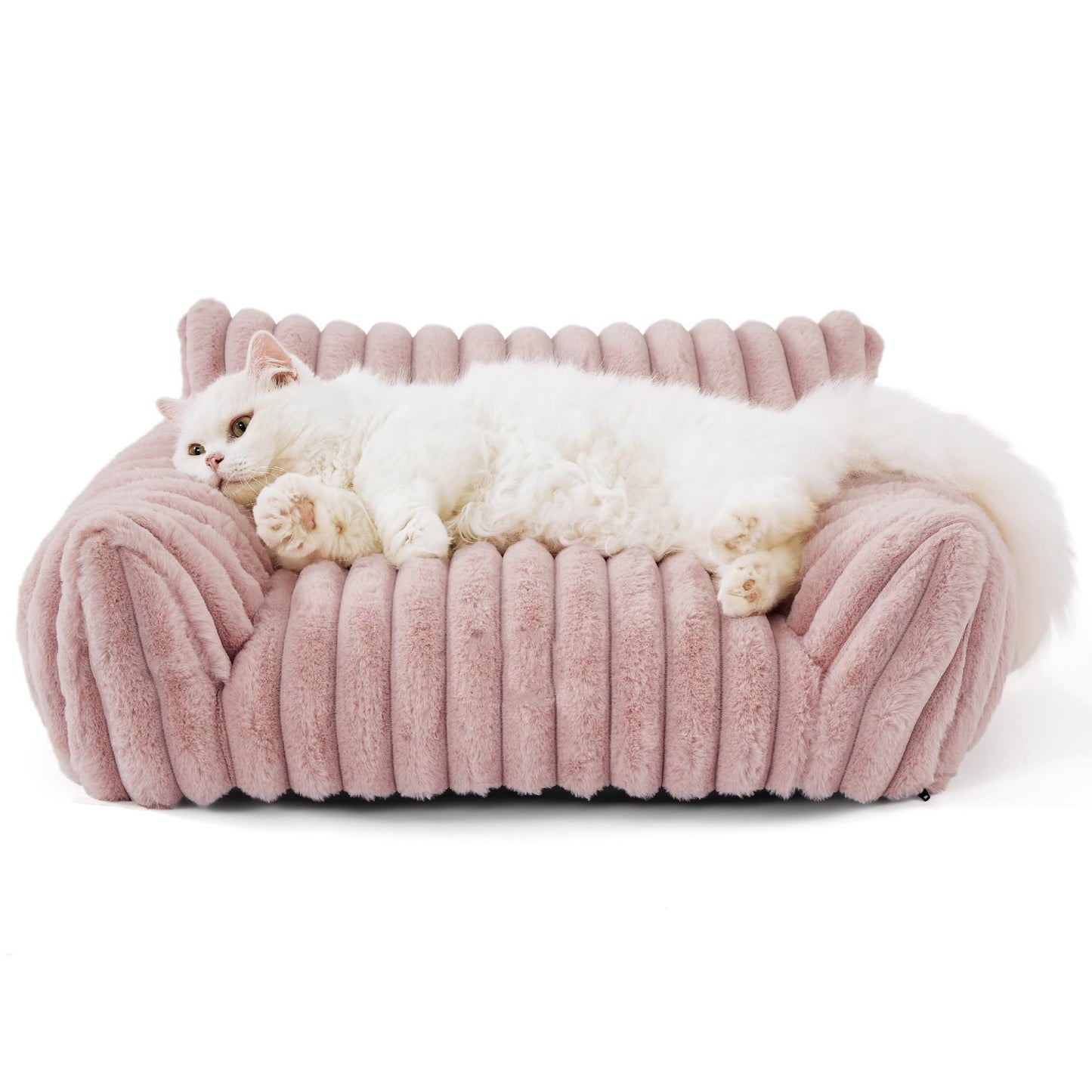 Luxurious Fluffy Cushion Pet Sofa Bed - Pink - M-20"W x 30"L x10"H - image 8