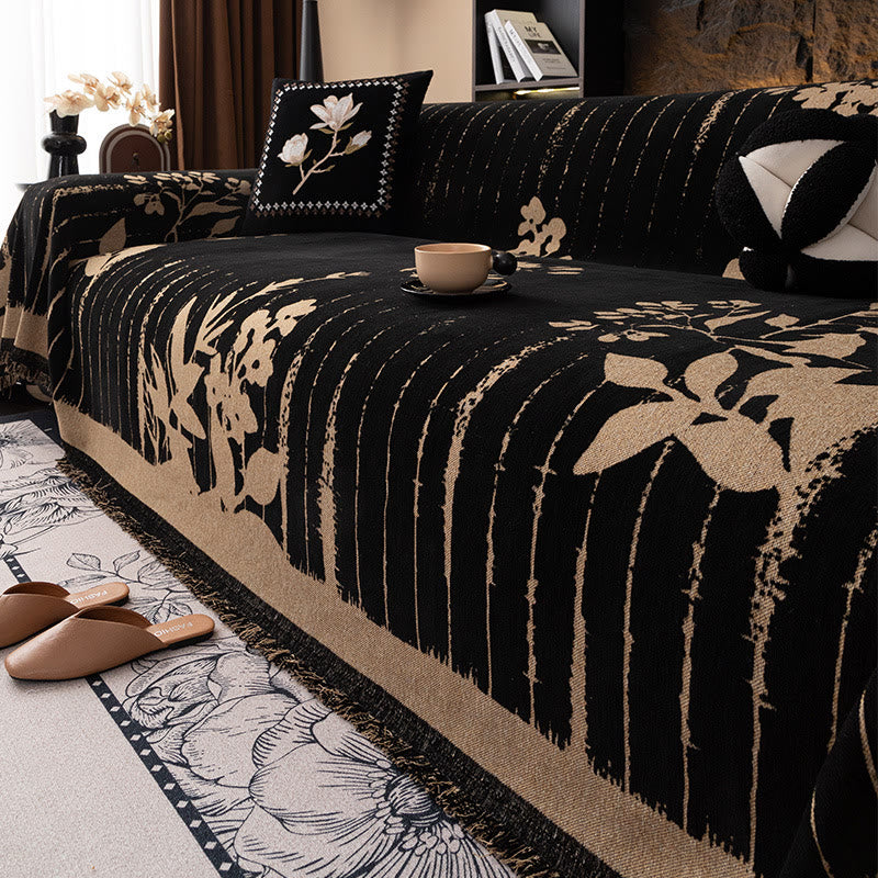 Chenille Modern Luxury Plant Sofa Cover - C - 70.87" x 165.35" - image 2