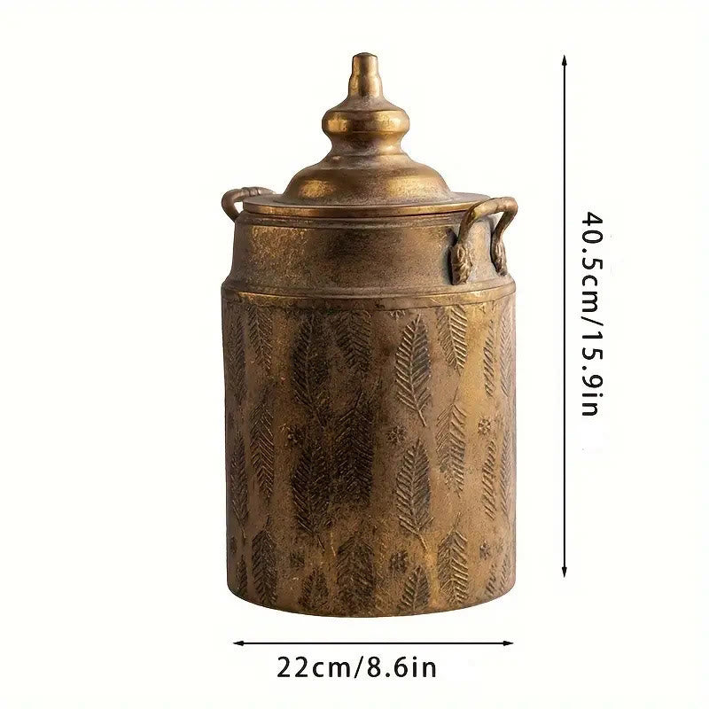 Retro Palace Style Creative Iron Flower Vase - B-8.6"W x 8.6"L x 15.9"H - image 5