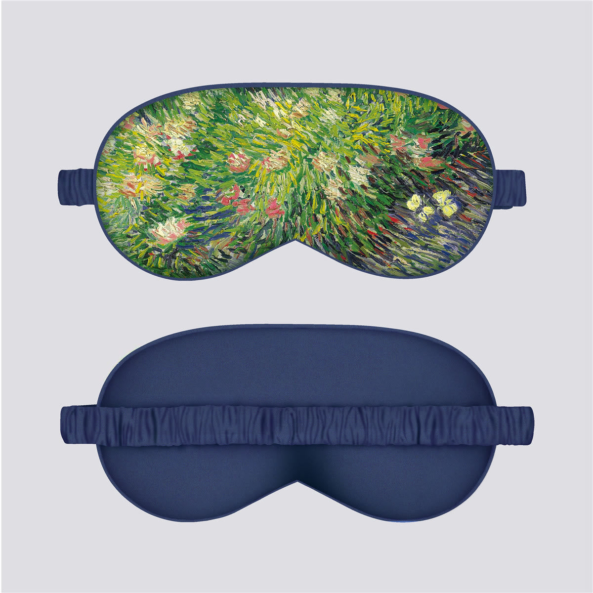 Art Floral Print Silk Satin Eye Mask - L - 1PC - 8" x 6" - image 11