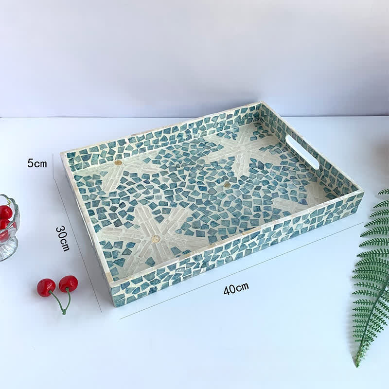 Light Luxury Shell Tea Dessert Tray - F - 1PC - 15.75" W x 11.81" L x 1.97"H - image 17