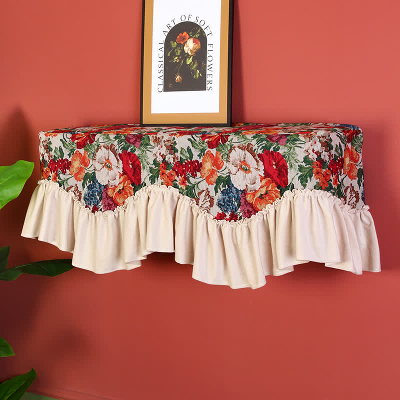 Retro Floral Ruffle Air Conditioner Dust Cover - image 5