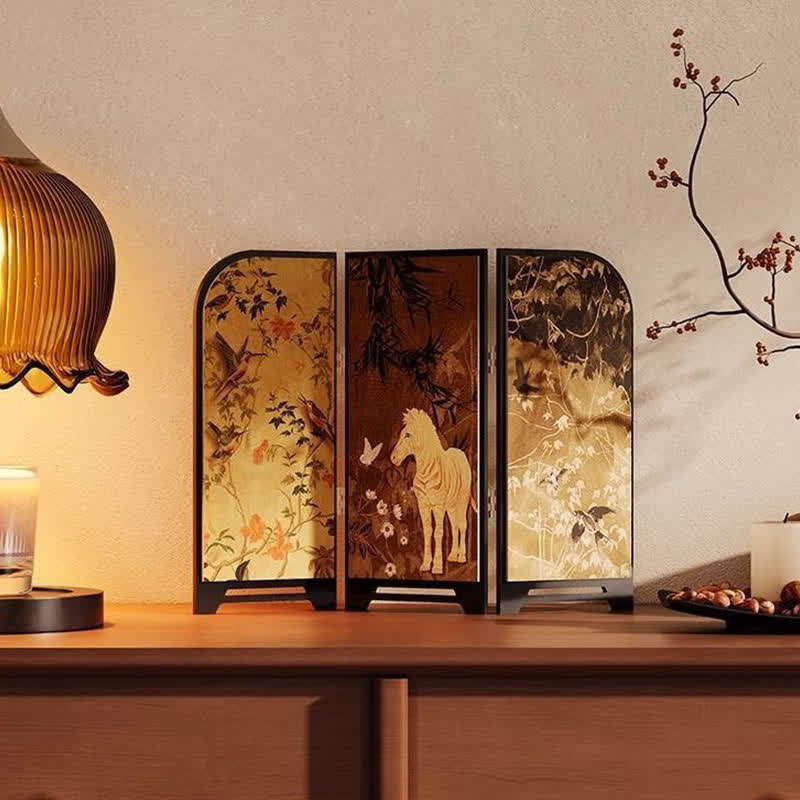 Vintage Foldable Screen Desktop Ornament - image 3