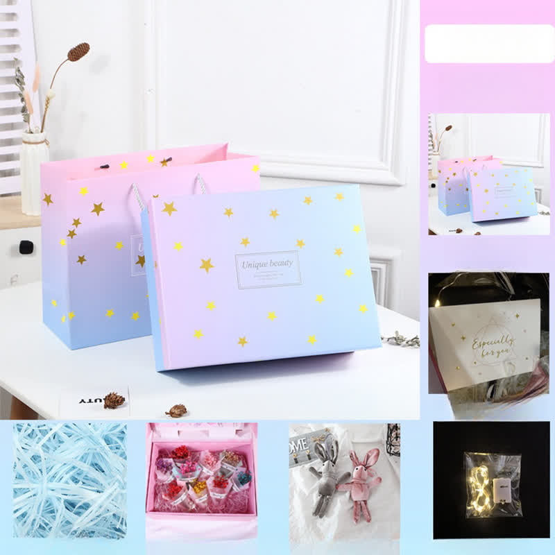 Fantasy Star Birthday Holiday Gift Box - C - 1PC - 10.8" x 8.4" x 3.5" - image 2