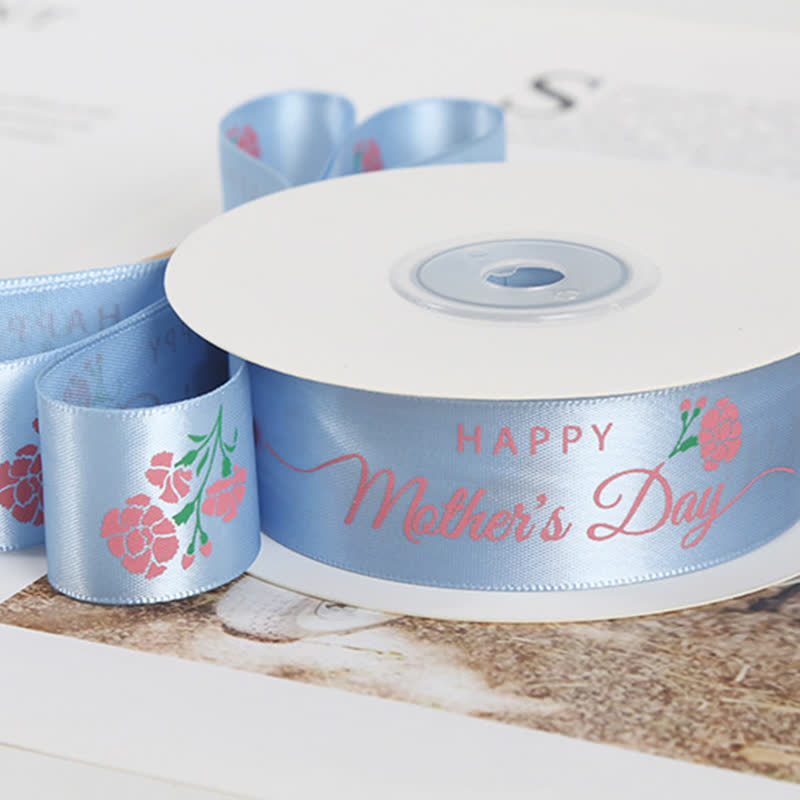 Mother's Day Gift Wrapping Decorative Ribbon - Sky Blue - 2PCS - 1" x 71" - image 9