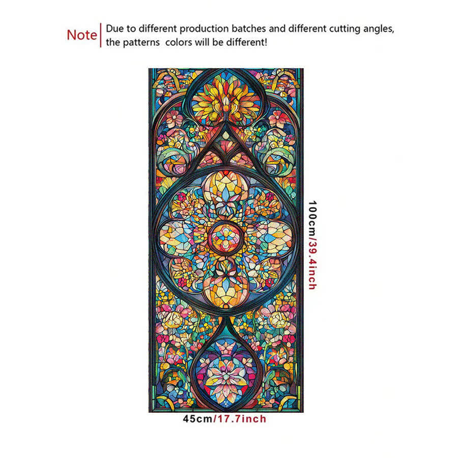 Vintage Stained Baroque Static Frosted Privacy Film - image 7