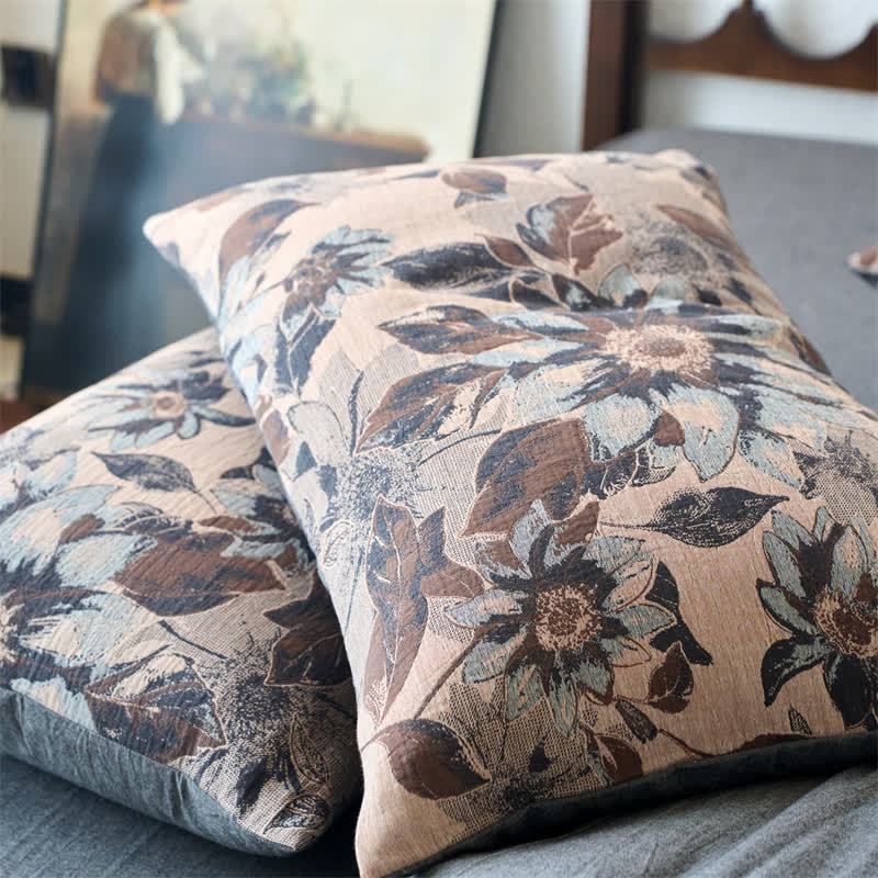 Yarn-dyed Gauze Jacquard Floral Cotton Bedding Set (4PCS) - image 3