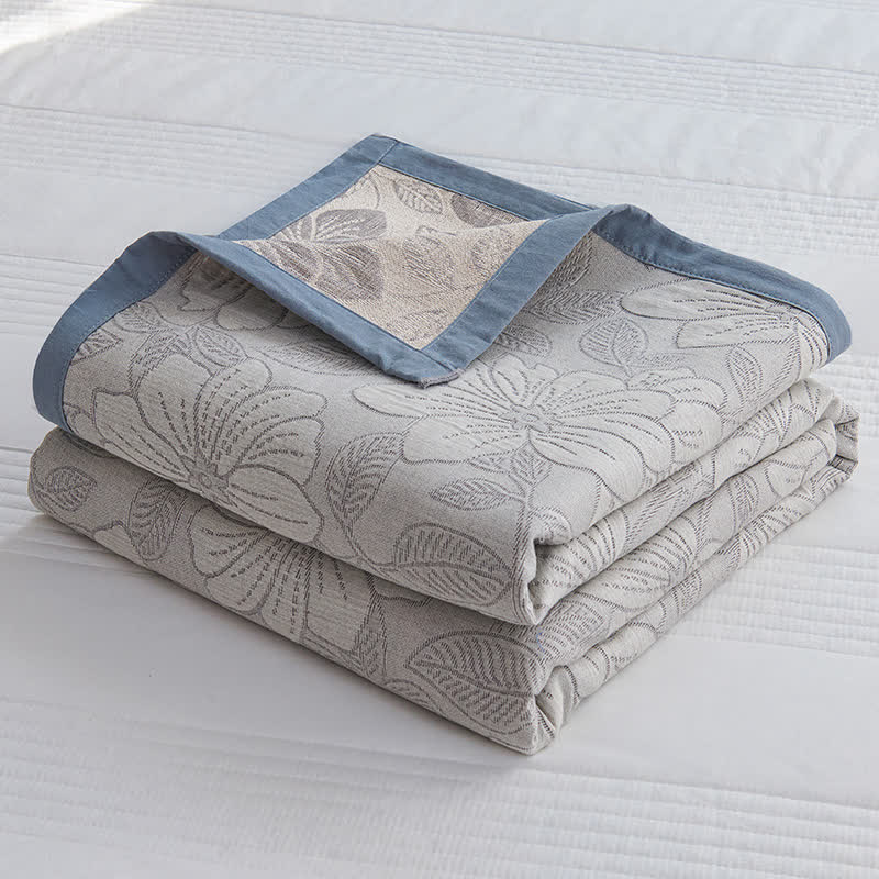 Breathable Floral Cotton Gauze Lightweight Quilt - image 3