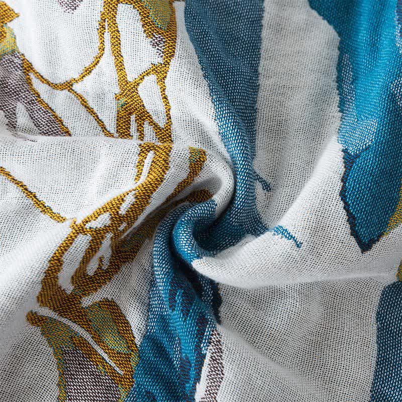 Cotton Gauze Jacquard Peacock Comfy Quilt - image 5