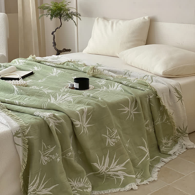Bamboo Reversible Cotton Gauze Sofa Blanket - image 3