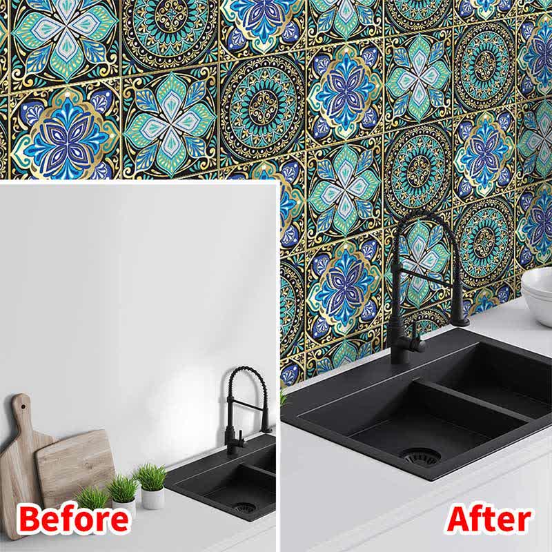 Mandala Style Waterproof Backsplash Tile Decals - image 6