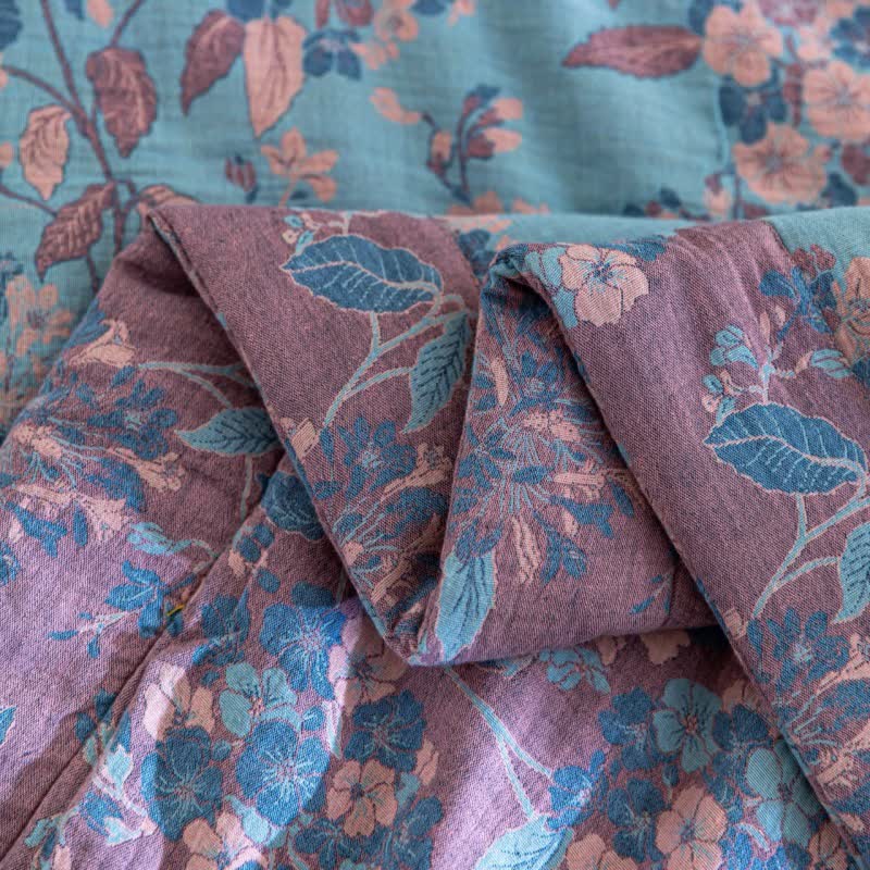 Yarn-dyed Cotton Double Layer Gauze Quilt - image 7