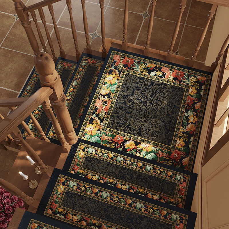 Floral Diatom Mud Non-slip Stair Tread Carpet - image 6