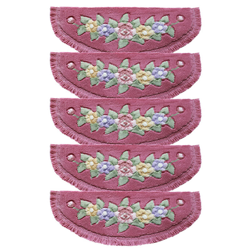 Floral Tassel Non-Slip Stair Treads Carpet - image 19