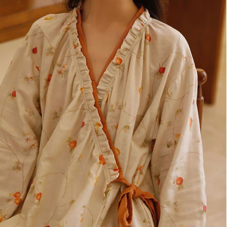 Cotton Gauze Rural Pomegranate Nightdress - image 6
