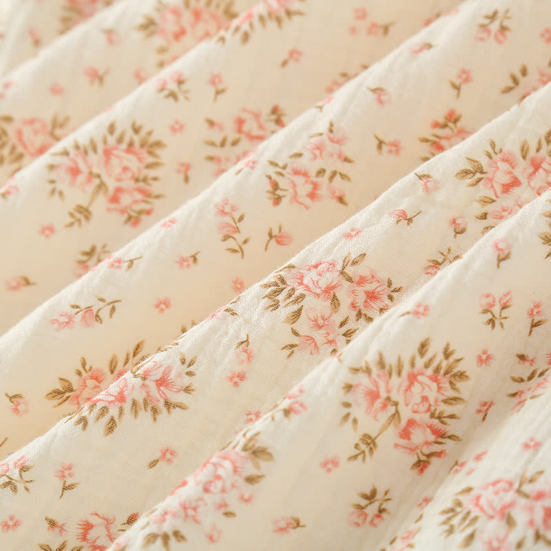 Cotton Double Gauze Floral Long Sleeve Nightdress - image 3