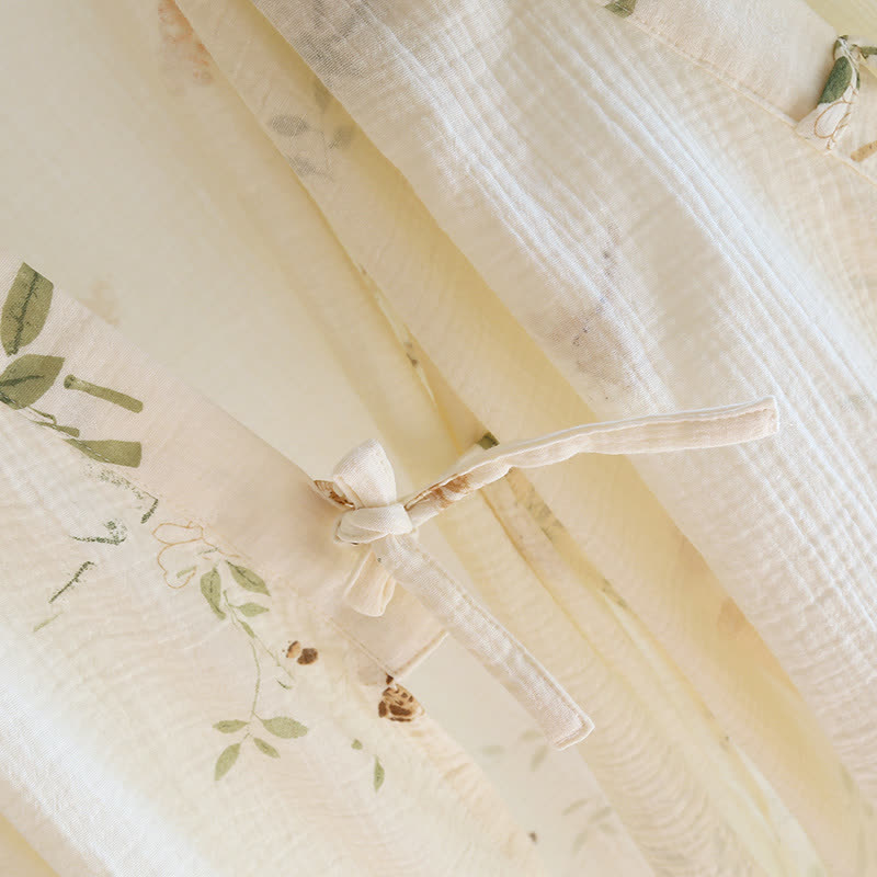 Leaf Cotton Gauze Bathrobe Pajama - image 2