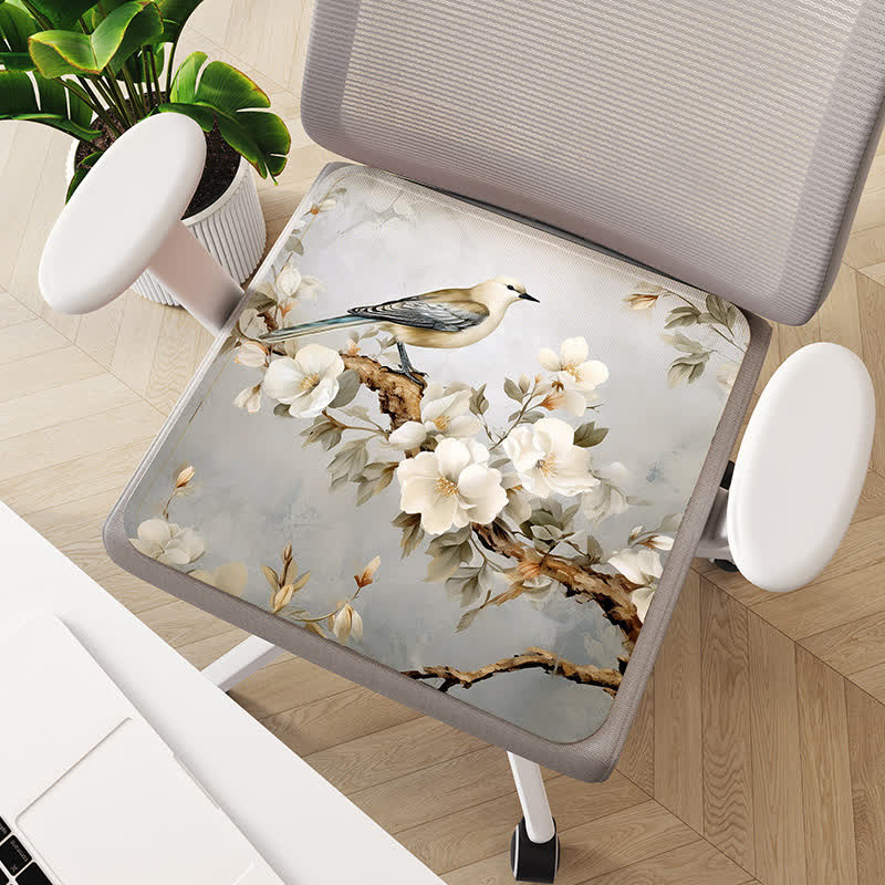 Floral Bird Breathable Anti-slip Cooling Chair Pad - D - 2PCS - 19" x 19" - image 3