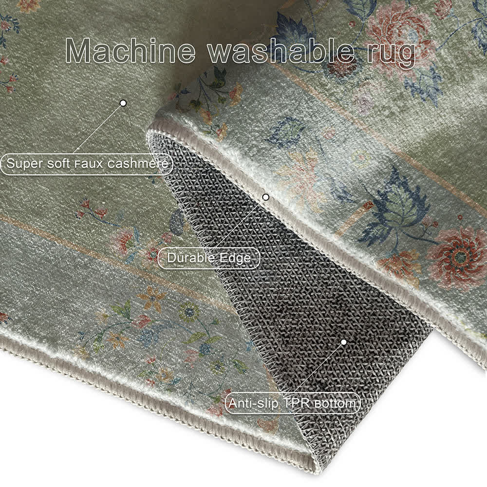 Foldable Refresh Floral Anti-slip Area Rug - image 6