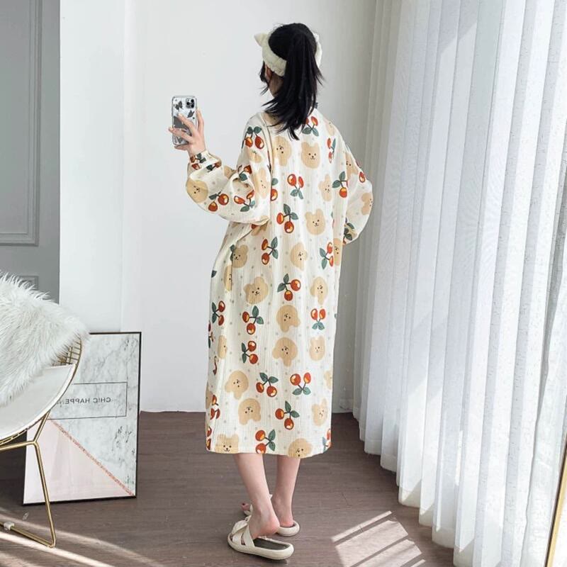 Plus Size Bear Chrry Jacquard Nightdress - image 4