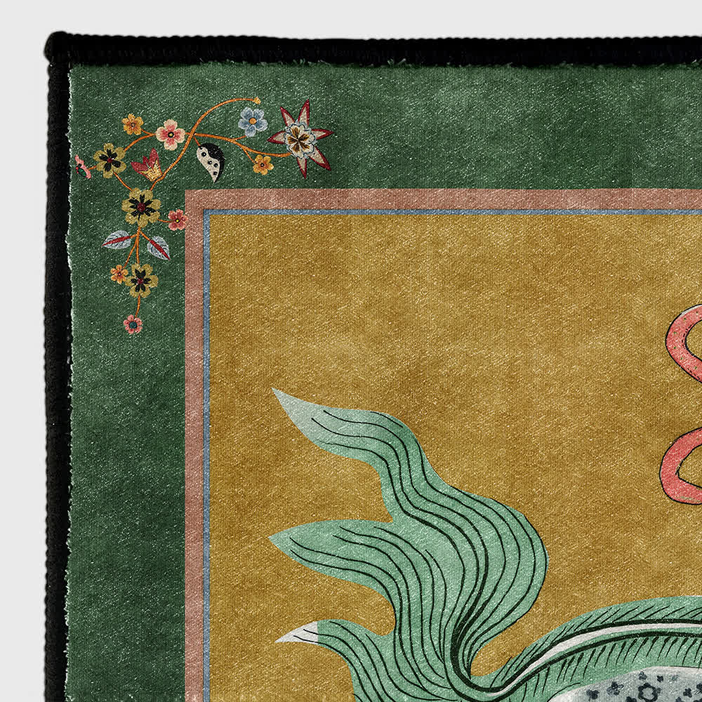 Oriental Retro Kirin Washable Soft Area Rug - image 17