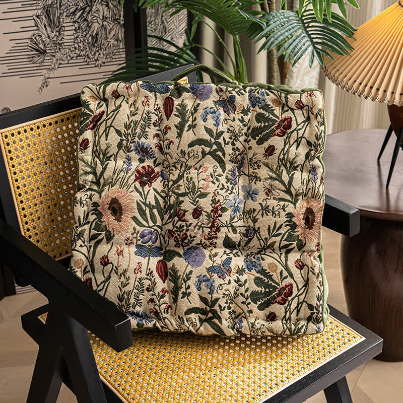 Jacquard Floral Soft Seating Cushion - 17" x 17" x 3" - image 0