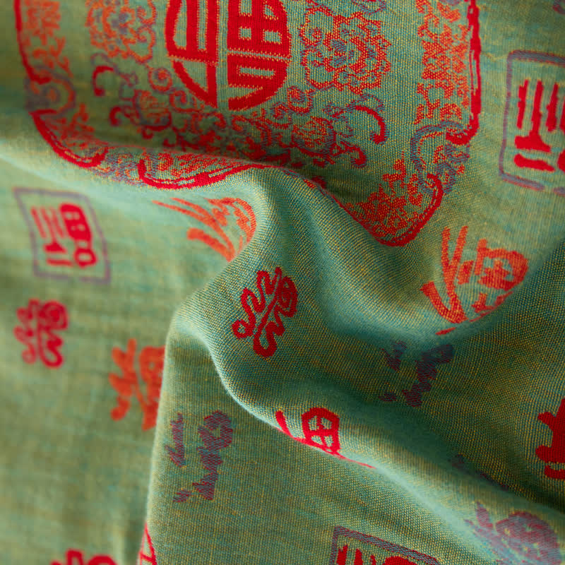 Vintage Cotton Double-layer Yarn-dyed Jacquard Reversible Coverlet - image 6